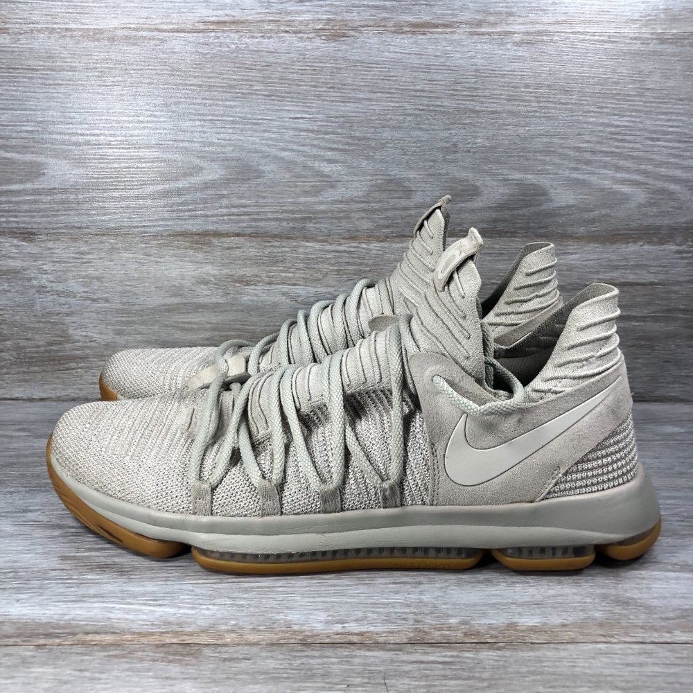 Nike Mens KD 10 897817-001 Pale Gray Lace Up Sneaker